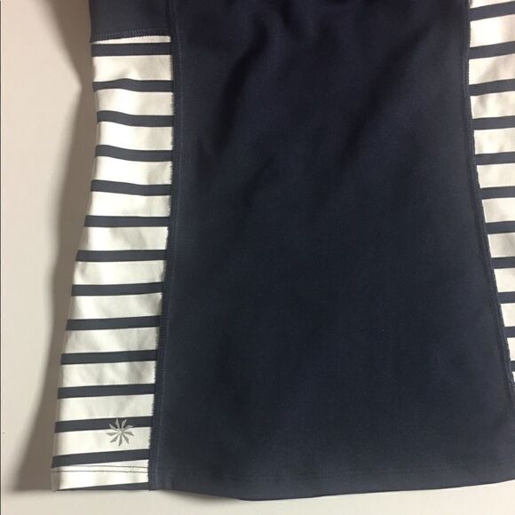 ATHLETA Navy/White Striped Racerback Bra In Tank - Picture 5 of 6